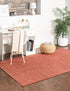 Everyday Elegance Collection Area Rug - Serenity (Rust Red)