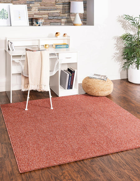 Everyday Elegance Collection Area Rug - Serenity (Rust Red)