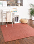 Everyday Elegance Collection Area Rug - Serenity (Rust Red)