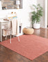 Everyday Elegance Collection Area Rug - Serenity (Rust Red)