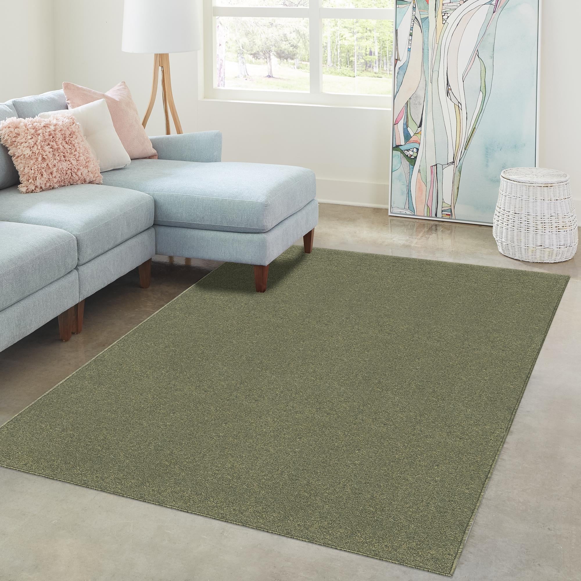 Everyday Elegance Collection Area Rug - Serenity (Pickle Green)