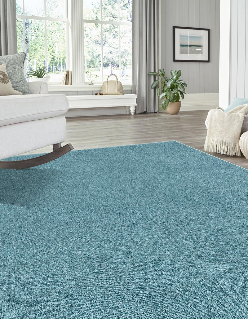 Everyday Elegance Collection Area Rug - Serenity (Aquamarine Blue) Rectangle Aquamarine Blue  lifestyle 3