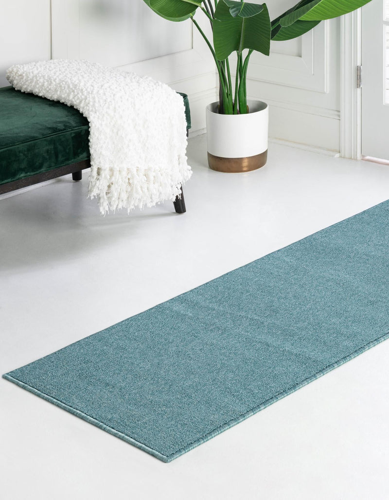 Everyday Elegance Collection Area Rug - Serenity (Aquamarine Blue) Runner Aquamarine Blue  lifestyle 20