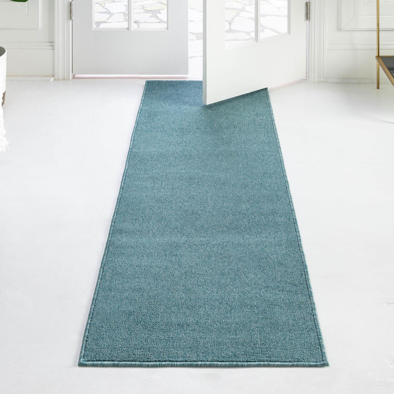 Everyday Elegance Collection Area Rug - Serenity (Aquamarine Blue) Runner Aquamarine Blue  lifestyle 42