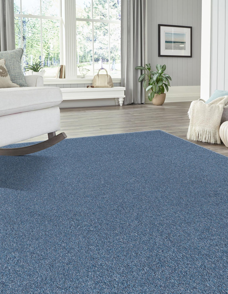 Everyday Elegance Collection Area Rug - Serenity (Azure Blue) Rectangle Azure Blue  lifestyle 3