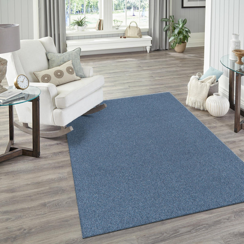 Everyday Elegance Collection Area Rug - Serenity (Azure Blue) Rectangle Azure Blue  lifestyle 14