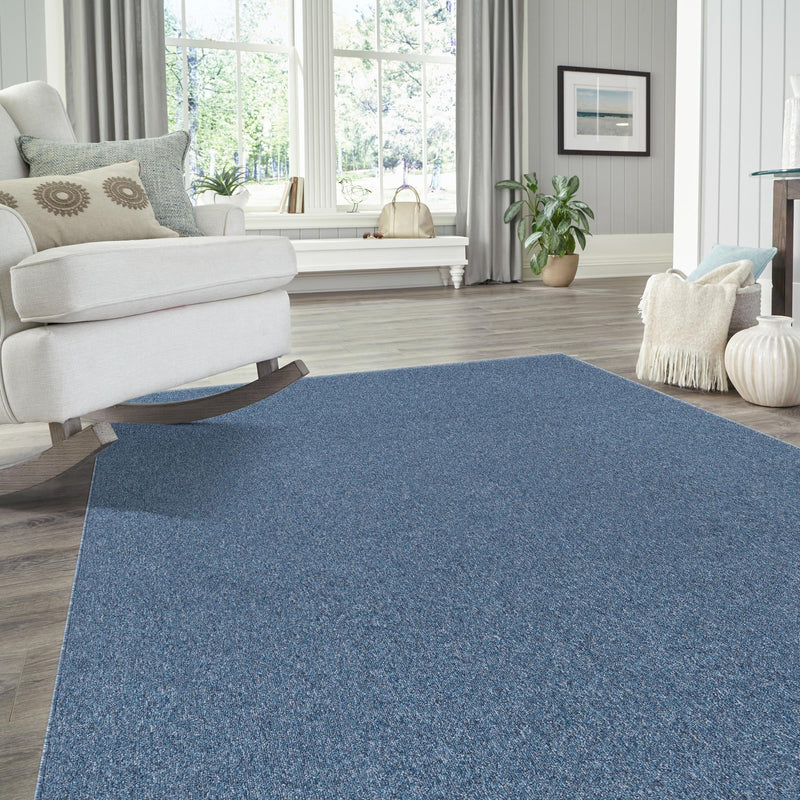 Everyday Elegance Collection Area Rug - Serenity (Azure Blue) Rectangle Azure Blue  lifestyle 15