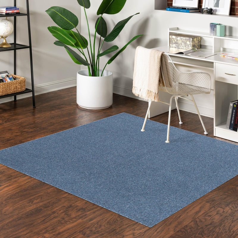 Everyday Elegance Collection Area Rug - Serenity (Azure Blue) Square Azure Blue  lifestyle 44