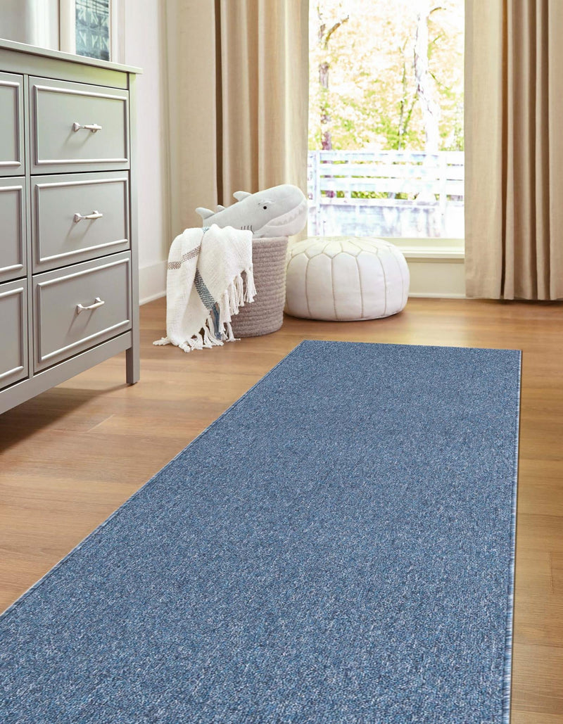 Everyday Elegance Collection Area Rug - Serenity (Azure Blue) Runner Azure Blue  lifestyle 21