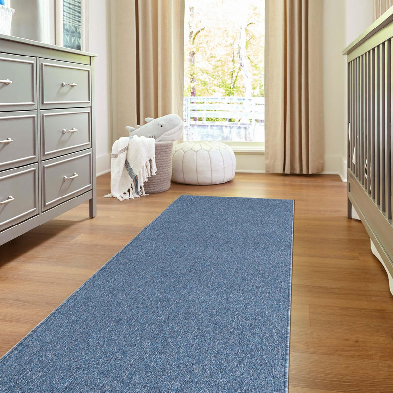 Everyday Elegance Collection Area Rug - Serenity (Azure Blue) Runner Azure Blue  lifestyle 45