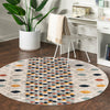 Navajo Sands Collection Area Rug - Anasazi Round Multi  lifestyle 141