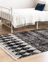 Navajo Sands Collection Area Rug - Anasazi Rectangle Black  lifestyle 7