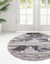 Navajo Sands Collection Area Rug -  Chaco Round Fossil Gray  lifestyle 53