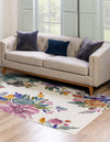 Meadow Breeze Collection Area Rug - Wildflower Rectangle Ivory  lifestyle 6