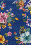 Meadow Breeze Collection Area Rug - Wildflower Rectangle Blue Main