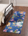 Meadow Breeze Collection Area Rug - Wildflower Runner Blue  lifestyle 32