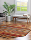 Bistro Lounge Collection Area Rug -  Americano Octagon Beige  lifestyle 35