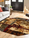 Bistro Lounge Collection Area Rug -  FlatWhite Octagon Multi  lifestyle 32