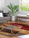 Bistro Lounge Collection Area Rug -  Ristretto Octagon Multi  lifestyle 35