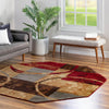 Bistro Lounge Collection Area Rug -  Ristretto Octagon Multi  lifestyle 116