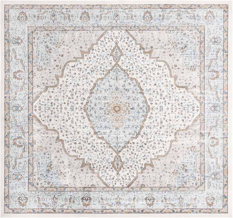 Mykonos Manor Collection Area Rug - Delos Square Blue  lifestyle 23