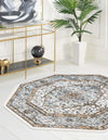 Mykonos Manor Collection Area Rug - Delos Octagon Blue  lifestyle 34