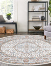 Mykonos Manor Collection Area Rug - Delos Round Ivory  lifestyle 44