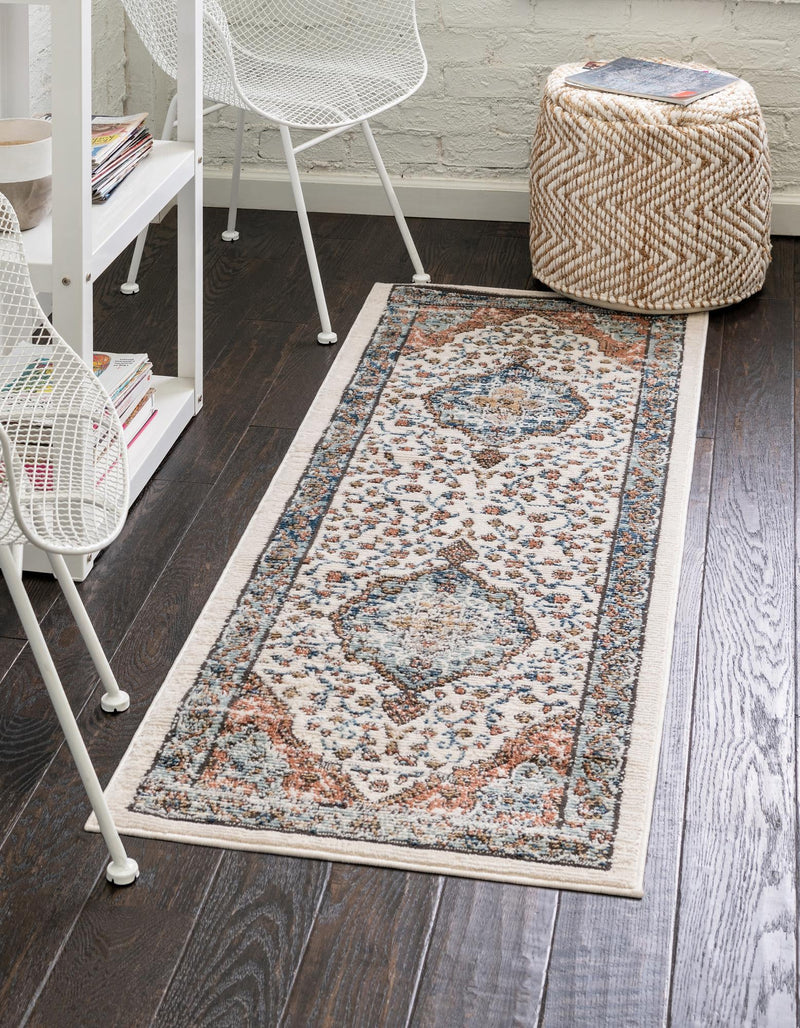 Mykonos Manor Collection Area Rug - Delos Runner Ivory  lifestyle 45