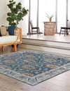 Mykonos Manor Collection Area Rug -  Paros Square Blue  lifestyle 82