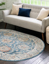 Mykonos Manor Collection Area Rug -  Paros Oval Blue  lifestyle 83