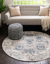 Mykonos Manor Collection Area Rug -  Paros Round Gray  lifestyle 42