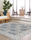 Mykonos Manor Collection Area Rug -  Paros Square Gray  lifestyle 55