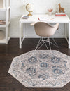 Mykonos Manor Collection Area Rug -  Paros Octagon Gray  lifestyle 45