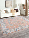 Mykonos Manor Collection Area Rug -  Paros Square Salmon Pink  lifestyle 66