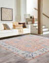 Mykonos Manor Collection Area Rug -  Paros Square Salmon Pink  lifestyle 86