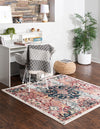 Savannah Elegance Collection Area Rug -  Azalea Square Pink  lifestyle 50