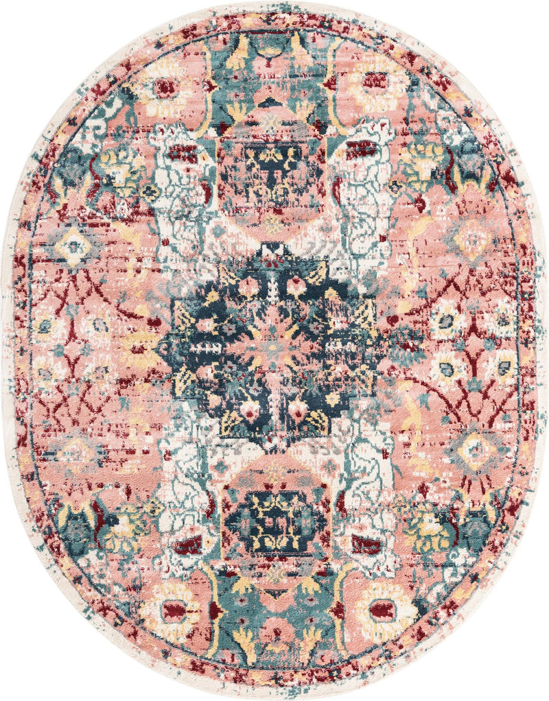 Savannah Elegance Collection Area Rug -  Azalea Oval Pink  lifestyle 37