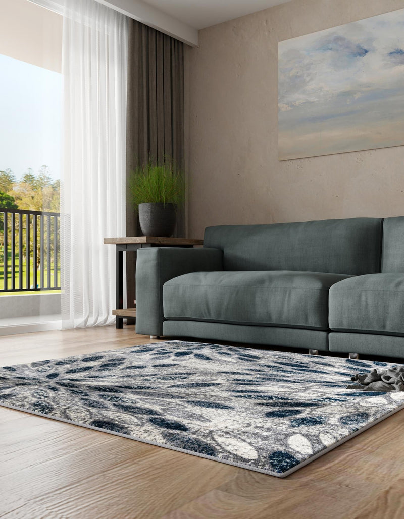 Savannah Elegance Collection Area Rug -  Riverfront Square Gray  lifestyle 32