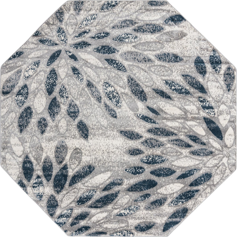 Savannah Elegance Collection Area Rug -  Riverfront Octagon Gray  lifestyle 19