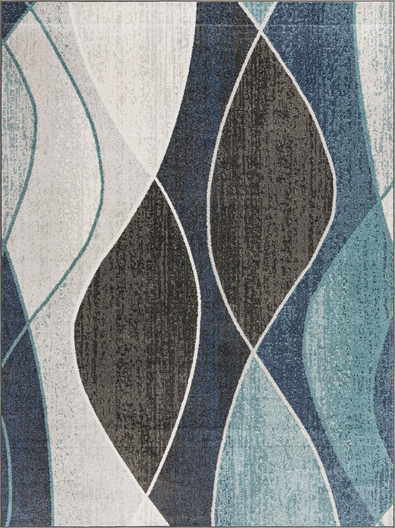 Autumn Meadow Collection Area Rug -  Emberglow Rectangle Blue Gray  lifestyle 2