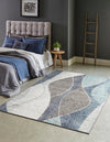 Autumn Meadow Collection Area Rug -  Emberglow Rectangle Blue Gray  lifestyle 3