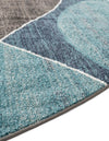 Autumn Meadow Collection Area Rug -  Emberglow Round Blue Gray  lifestyle 58