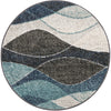 Autumn Meadow Collection Area Rug -  Emberglow Round Blue Gray  lifestyle 20