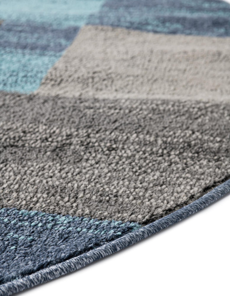 Autumn Meadow Collection Area Rug -  Sycamoreside (Blue Gray) Round Blue Gray  lifestyle 39