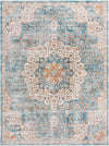 Coastal Haven Collection Area Rug - Seabreeze (Blue) Rectangle Blue  lifestyle 2