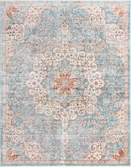 Coastal Haven Collection Area Rug - Seabreeze (Blue)