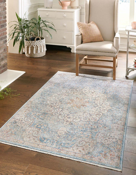 Coastal Haven Collection Area Rug - Seabreeze (Blue)