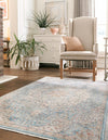 Coastal Haven Collection Area Rug - Seabreeze (Blue) Rectangle Blue  lifestyle 3