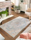 Coastal Haven Collection Area Rug - Seabreeze (Blue) Rectangle Blue  lifestyle 4