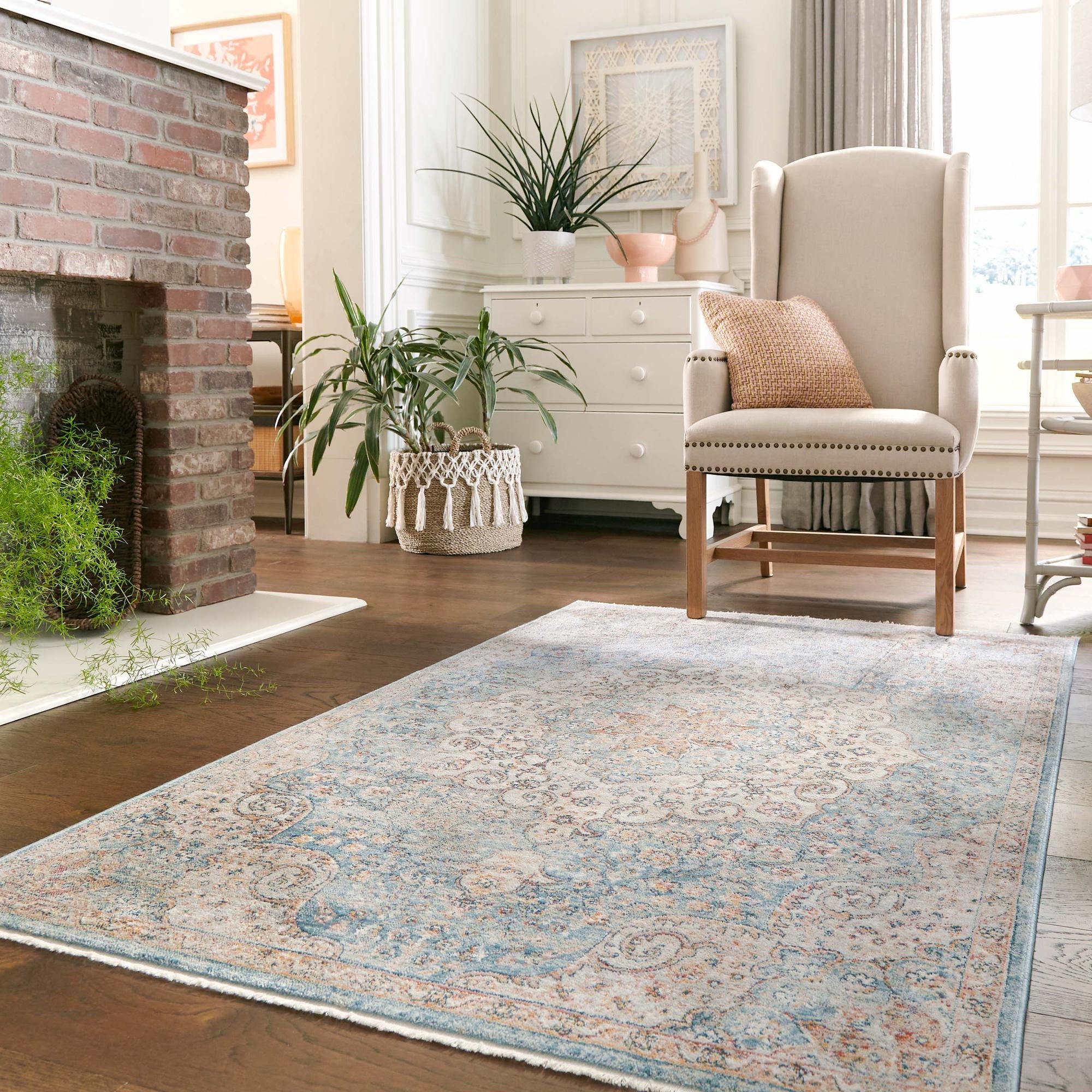 Coastal Haven Collection Area Rug - Seabreeze (Blue)